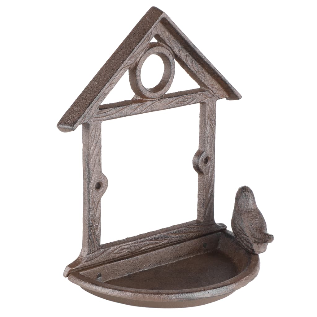 HI Hängendes Vogelfutterhaus Hausform 18 cm Braun