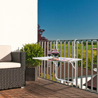 Thumbnail for HI Balkon-Klapptisch Weiß 60 × 40 × 1,2 cm