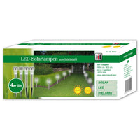 Thumbnail for HI LED Solar Gartenleuchte 4 Stk. Edelstahl 36 cm