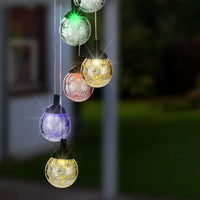 Thumbnail for HI Solar LED Deko-Licht Risse-Glas-Design 6 Lampen