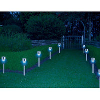 Thumbnail for HI Gartenleuchte LED Solar 8 Stk. Edelstahl