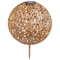 Thumbnail for HI LED-Solar-Garten-Kugelleuchte 28,5 cm Metall Braun