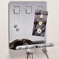 Thumbnail for HI Schlüsselboard mit Memoboard Silbern 28,5x25x8 cm