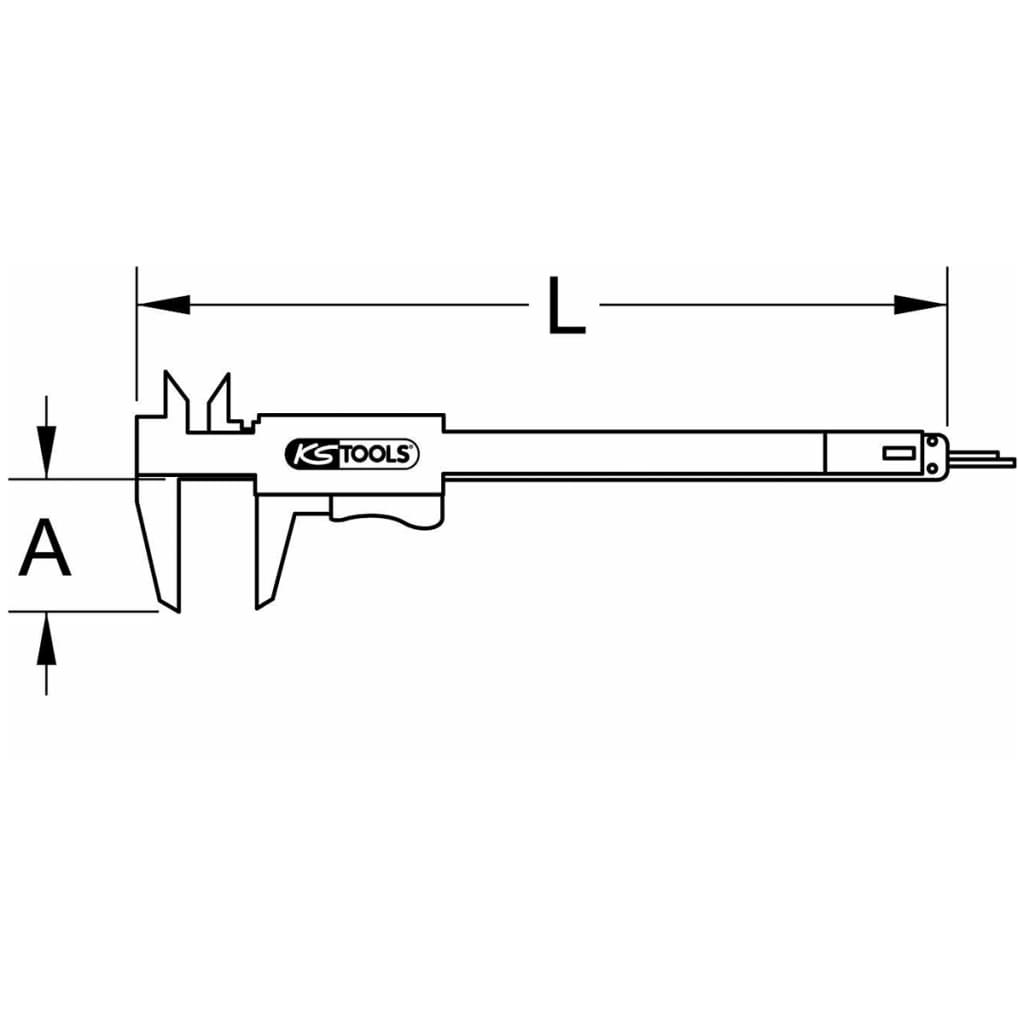 KS Tools Taschen-Messschieber 0- 150 mm 300.0510