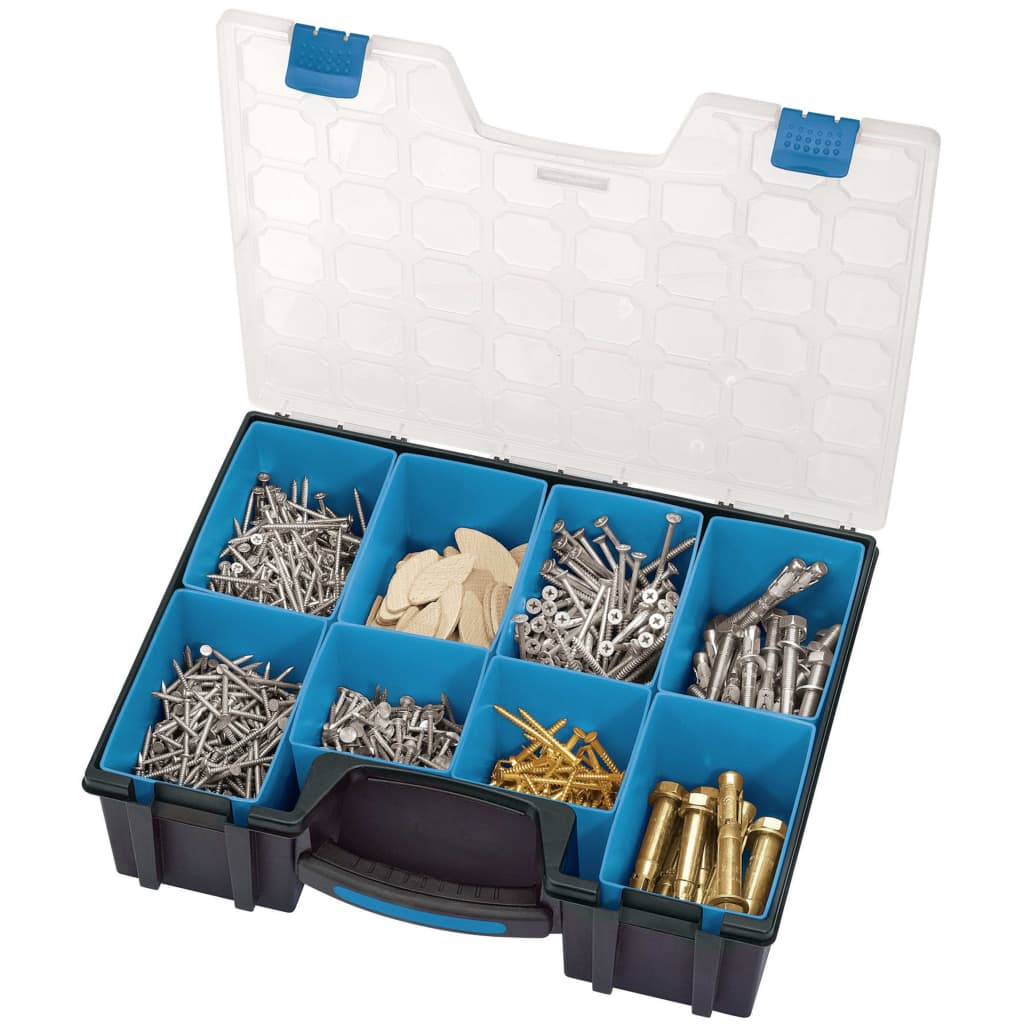 Draper Tools Sortimentskasten mit 8 Fächern 41,5×33×11 cm Schwarz