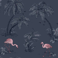 Thumbnail for DUTCH WALLCOVERINGS Tapete Flamingo Benzin Blau