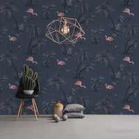 Thumbnail for DUTCH WALLCOVERINGS Tapete Flamingo Benzin Blau