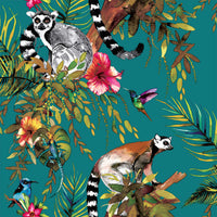Thumbnail for DUTCH WALLCOVERINGS Tapete Lemur-Motiv Grün 12402
