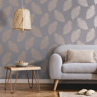 Thumbnail for DUTCH WALLCOVERINGS Tapete Fawning Feather Grau und Rotgolden