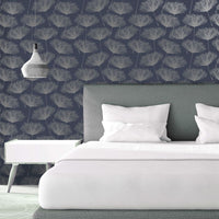 Thumbnail for DUTCH WALLCOVERINGS Tapete Fleur Marineblau und Grau