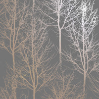 Thumbnail for DUTCH WALLCOVERINGS Tapete Rhea Trees Grau und Rotgolden