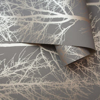 Thumbnail for DUTCH WALLCOVERINGS Tapete Rhea Trees Grau und Rotgolden