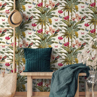 Thumbnail for DUTCH WALLCOVERINGS Tapete Tropisch Grün und Rosa