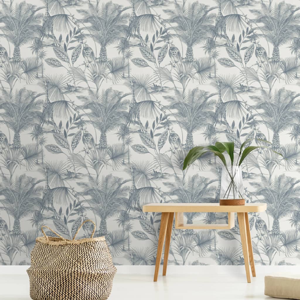 DUTCH WALLCOVERINGS Tapete Kidatu Blau und Weiß