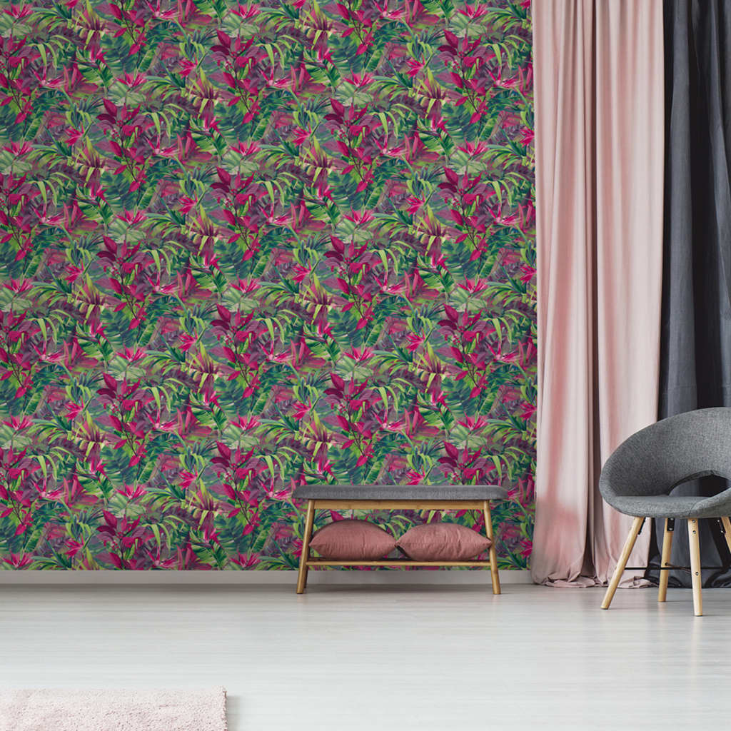 DUTCH WALLCOVERINGS Tapete Paradise Flower Rosa