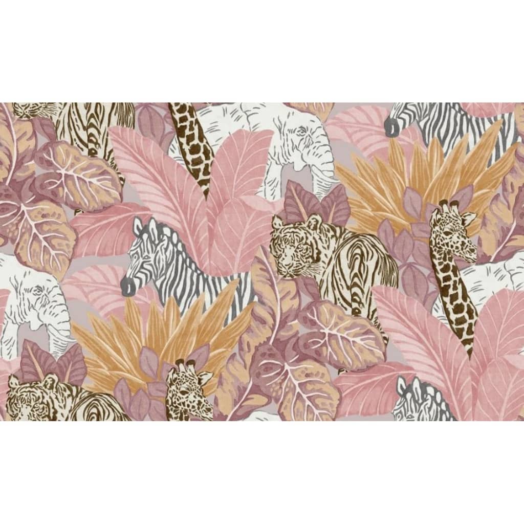 Good Vibes Tapete Jungle Animals Rosa und Orange
