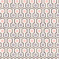 Thumbnail for Good Vibes Tapete Hexagon Pattern Rosa und Lila