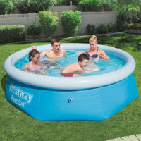 Thumbnail for Bestway Fast Set Aufblasbarer Swimmingpool Rund 244x66 cm 57265