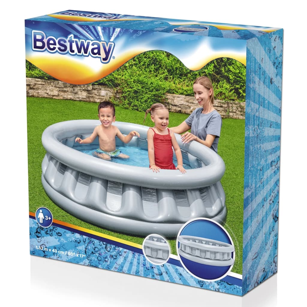 Bestway Schwimmbecken Space Ship Rund 152x43 cm Silbern