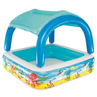 Thumbnail for Bestway Spielbecken mit Vordach Blau 140 x 140 x 114 cm 52192