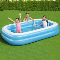 Thumbnail for Bestway Aufblasbarer Familienpool Rechteckig 262x175x51 cm Blau Weiß