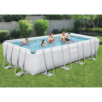 Thumbnail for Bestway Power Steel Swimmingpool-Set Rechteckig 549x274x122 cm