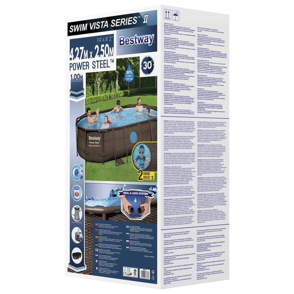Bestway Power Steel Swimmingpool-Set 427x250x100 cm