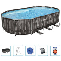 Thumbnail for Bestway Power Steel Swimmingpool-Set Oval 488x305x107 cm
