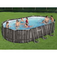 Thumbnail for Bestway Power Steel Swimmingpool-Set Oval 488x305x107 cm