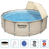 Thumbnail for Bestway Power Steel Swimmingpool-Set mit Dach 396x107 cm
