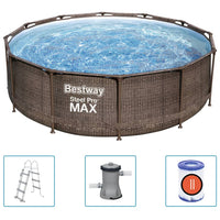 Thumbnail for Bestway Steel Pro MAX Swimmingpool-Set Deluxe Series Rund 366x100 cm