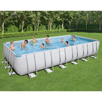 Thumbnail for Bestway Power Steel Swimmingpool-Set Rechteckig 732x366x132 cm