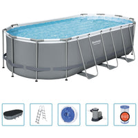 Thumbnail for Bestway Power Steel Aufstellpool Oval 549x274x122 cm