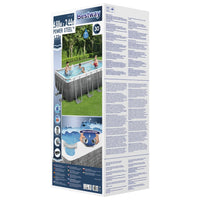 Thumbnail for Bestway Power Steel Swimmingpool-Set Rechteckig 488x244x122 cm