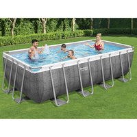 Thumbnail for Bestway Power Steel Swimmingpool-Set Rechteckig 488x244x122 cm