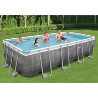 Thumbnail for Bestway Power Steel Swimmingpool-Set Rechteckig 549x274x122 cm