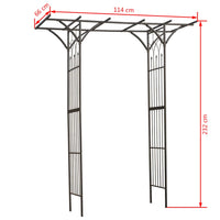 Thumbnail for Nature Gartenbogen Metall 114x66x232 cm Schwarz
