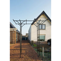 Thumbnail for Nature Gartenbogen Metall 114x66x232 cm Schwarz