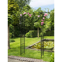 Thumbnail for Nature Gartenbogen Metall 114x66x232 cm Schwarz