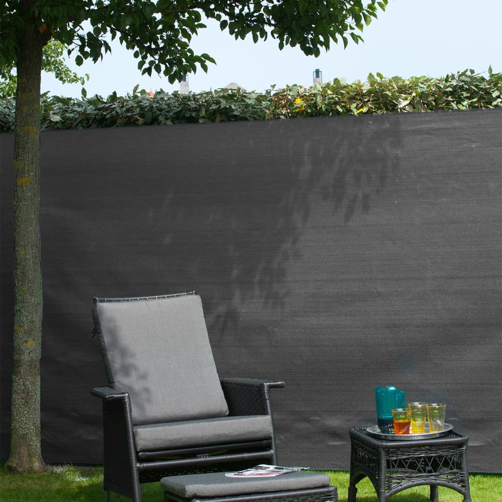 Nature Garten-Sichtschutz Zaunblende PE 1,2×5 m Anthrazit