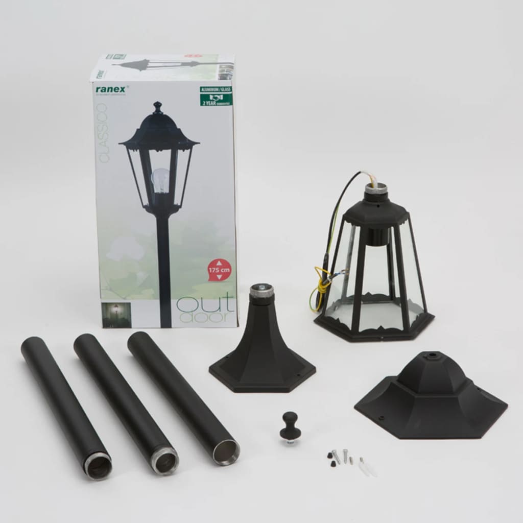 Smartwares Gartenlaterne 60 W Schwarz 175 cm CLAS5000.035