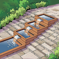 Thumbnail for Ubbink Wasserfall-Element für Gartenteich Brisbane 30 Edelstahl