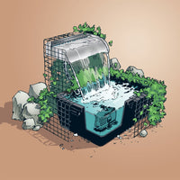 Thumbnail for Ubbink Wasserfall-Set Nevada 60cm mit LED-Beleuchtung Edelstahl