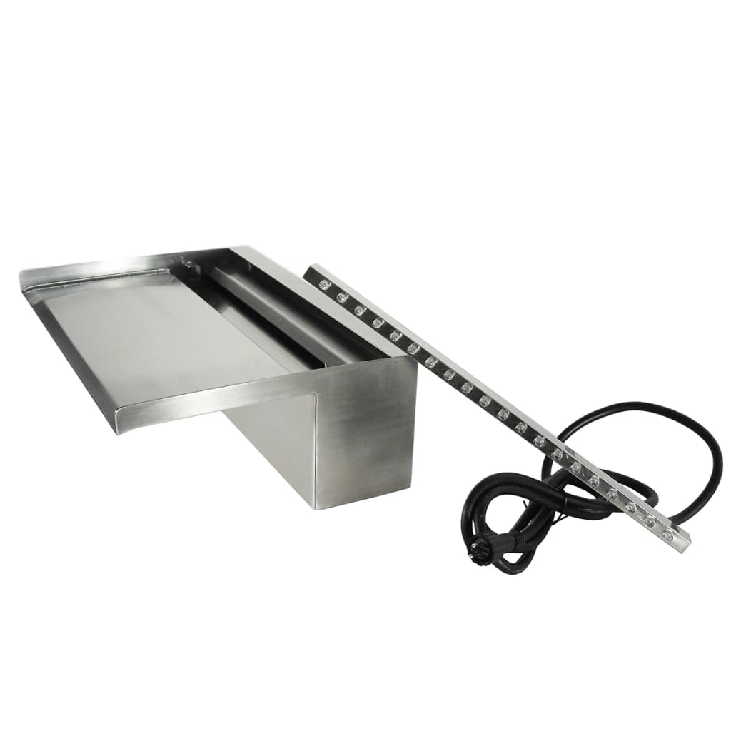 Ubbink Wasserfall mit LEDs Niagara 90 cm Edelstahl 1312126