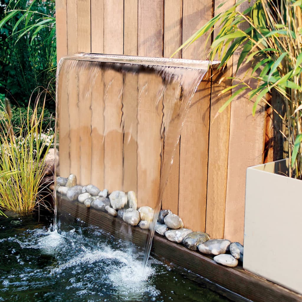 Ubbink Wasserfall mit LEDs Niagara 90 cm Edelstahl 1312126