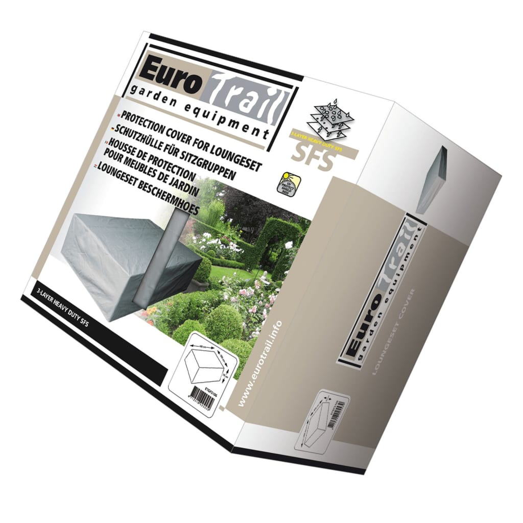 Eurotrail Schutzhülle für Lounge-Set 100x100x70 cm Grau
