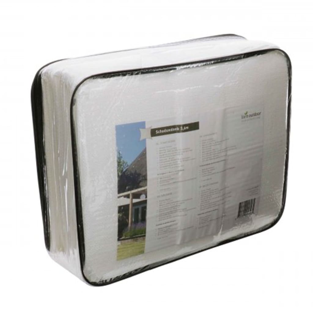 Livin'outdoor Sonnensegel Iseo HDPE Quadratisch 3,6x3,6 m Weiß