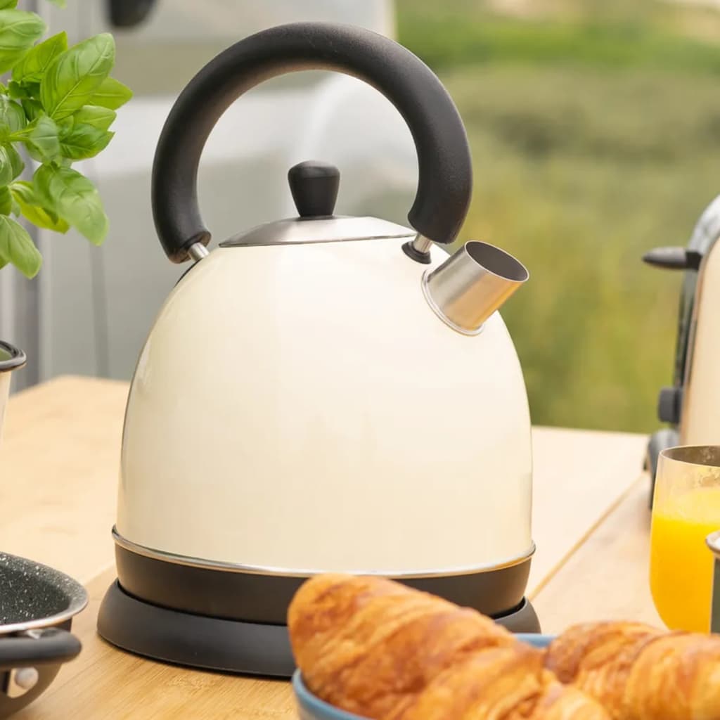 Mestic Wasserkocher MWC-180 Retro 1,8 L Creme und Schwarz