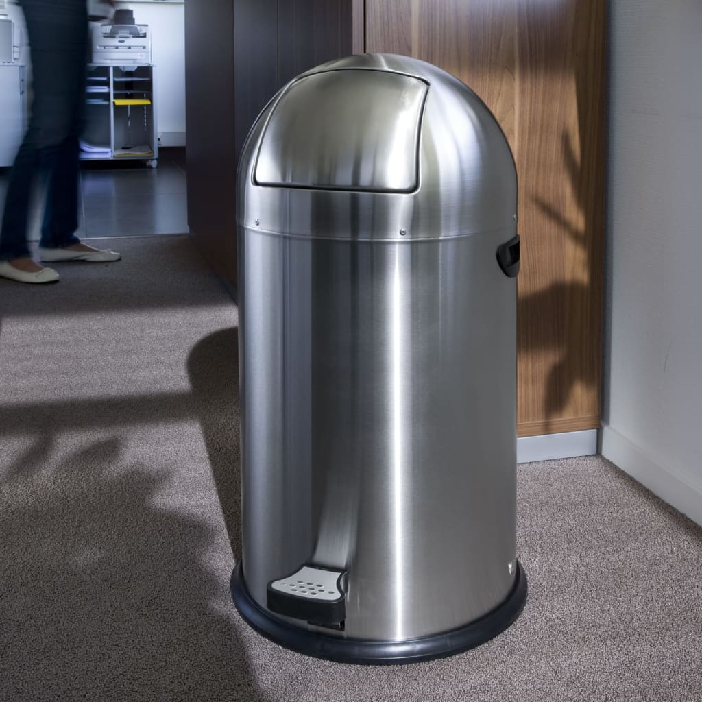 EKO Tretmülleimer Kickcan 33 L Mattsilber
