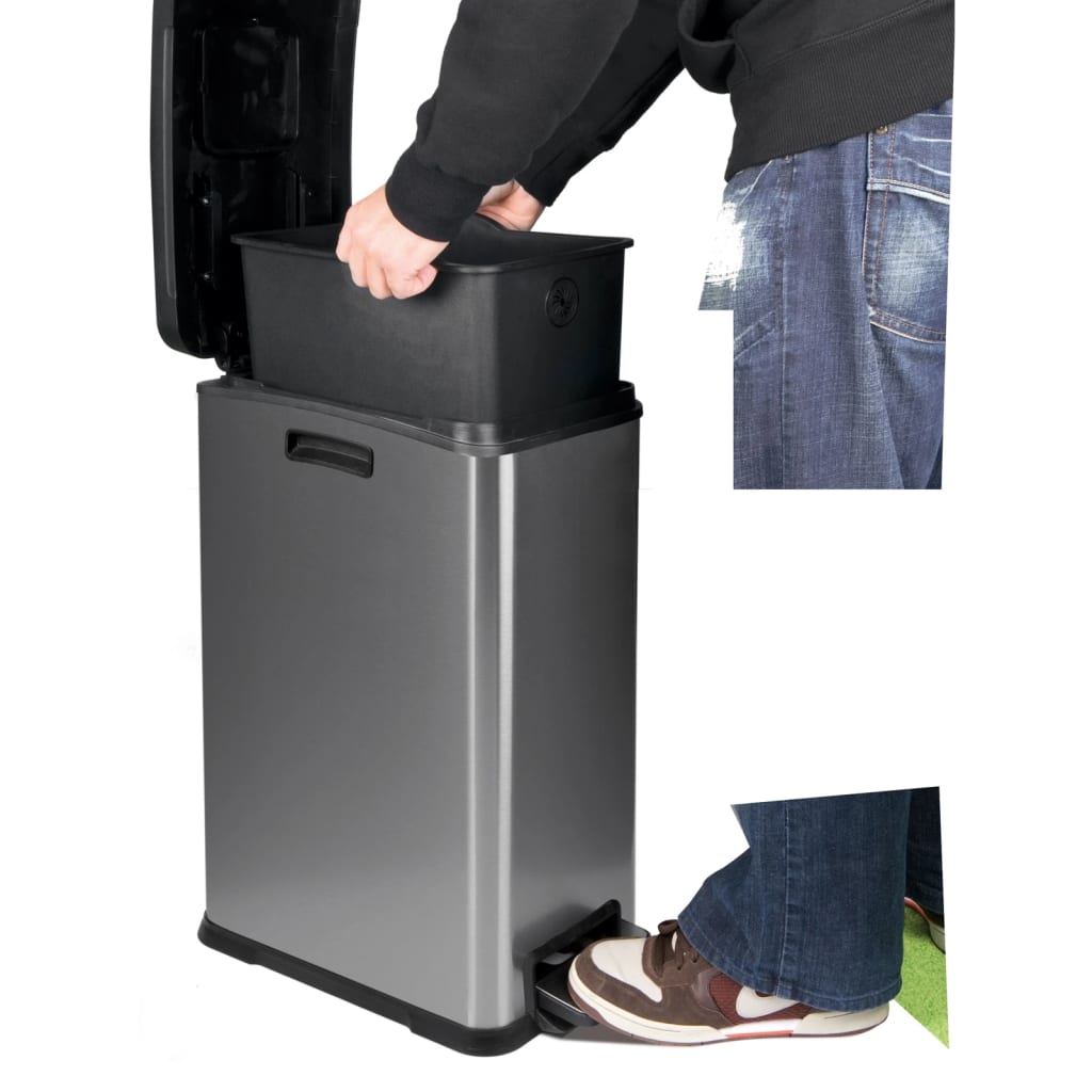 EKO Tretmülleimer Rejoice 30 L Mattsilber